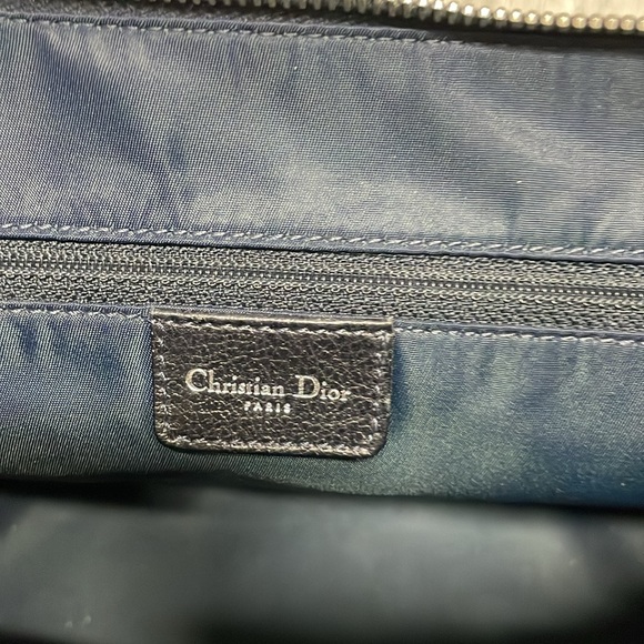 VINTAGE Dior handbag, satchel. Denim and orange print. - Picture 4 of 11